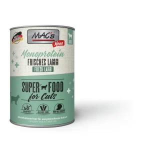 Markenprodukt Sparpaket 24 x 400 g Mac's Cat Mono Sensitive Lamm Adult Katzen Nassfutter